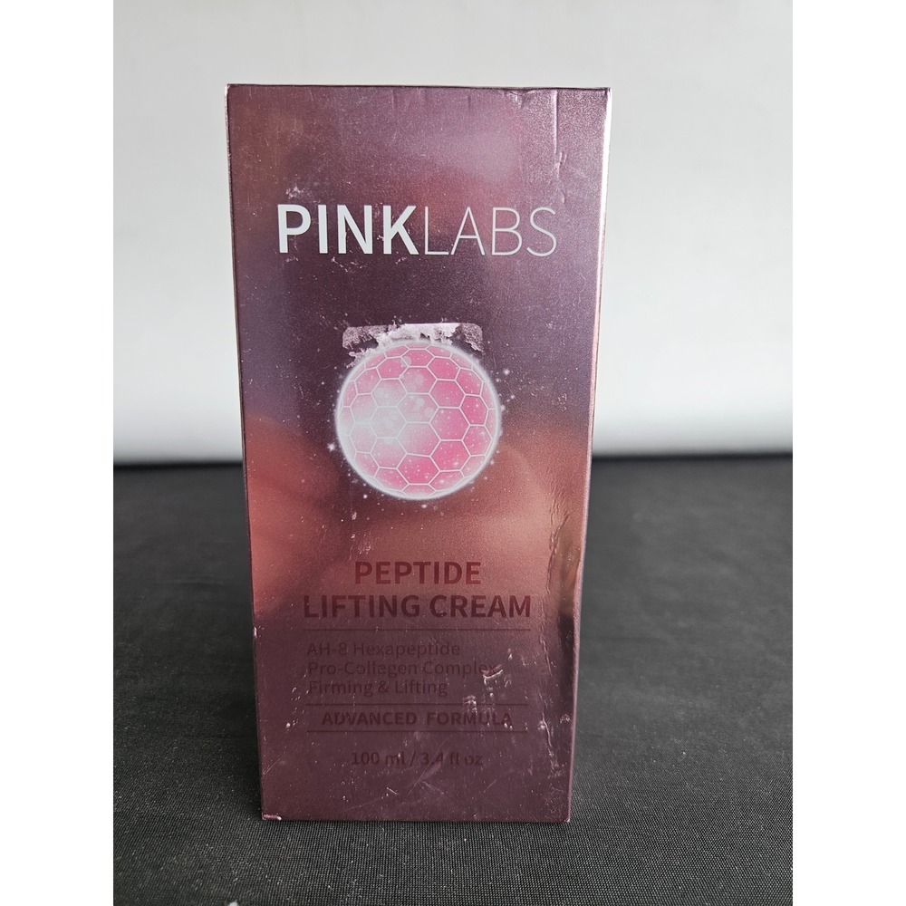 PINKLABS Peptide Lifting Neck Cream 3.4 oz Roller Firming MFG 04/2026